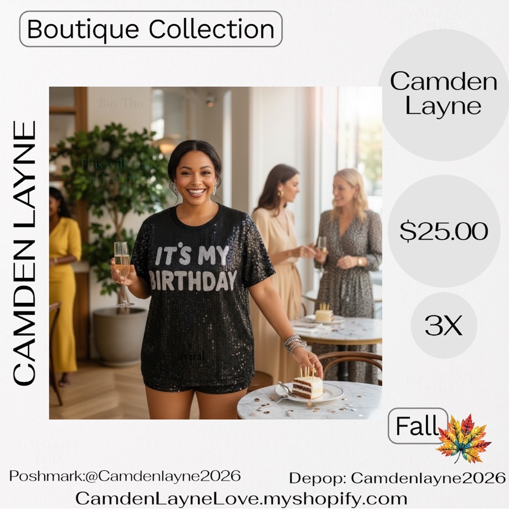 Camden Layne Black Sequin Short Sleeve Tee